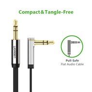 Ugreen 3.5mm Auxiliary Audio Flat Cable 90 Degree Right Angle Compatible for iPhone, iPad or Smartphones, Tablets... N2