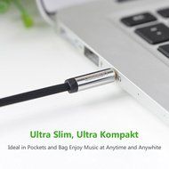 Ugreen 3.5mm Auxiliary Audio Flat Cable 90 Degree Right Angle Compatible for iPhone, iPad or Smartphones, Tablets... N5