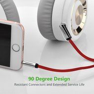 Ugreen 3.5mm Auxiliary Audio Flat Cable 90 Degree Right Angle Compatible for iPhone, iPad or Smartphones, Tablets... N17