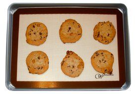 Silicone Baking Mat- Measures 11 5/8W x 16 1/2L-Inches - Non-Stick - Oven Ready - Free Downloadble Cookie Cookbook N4