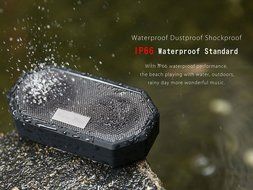 IP66 Bluetooth Portable Waterproof Wireless Outdoor Shower Speaker, Bluetooth CRS 4.0 Stereo with Built-in Mic... N4