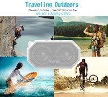 IP66 Bluetooth Portable Waterproof Wireless Outdoor Shower Speaker, Bluetooth CRS 4.0 Stereo with Built-in Mic... N15