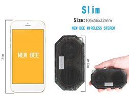 IP66 Bluetooth Portable Waterproof Wireless Outdoor Shower Speaker, Bluetooth CRS 4.0 Stereo with Built-in Mic... N22