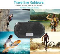 IP66 Bluetooth Portable Waterproof Wireless Outdoor Shower Speaker, Bluetooth CRS 4.0 Stereo with Built-in Mic... N23