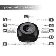 Vtin Relaxer Bluetooth Speaker with FM Radio, Mini Water Resistant Shower Speaker with Bluetooth 4.0, LCD Display... N3