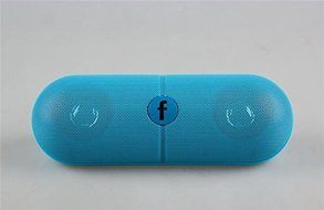 Leaf Tech Pill XL Portable Bluetooth Speaker with 'f' Logo (Blue)