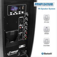 Pyle PPHP1247UIB Bluetooth 1200 Watt 12'' PA Speaker System, 2-Way Full Range, Class-D, Built-in 30 Pin iPod Dock...