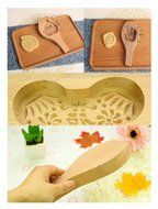 Creative Small Flower Shaped Wooden Pumpkin Pie/Moon Cake Baking Mold