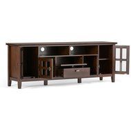 Simpli Home Artisan TV Media Stand for TVs up to 60&quot;, Medium Auburn Brown N10