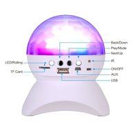Micord Bluetooth Speaker Party Light, RGB Color Changing, LED Crystal Ball Auto Rotating with Music Player for...