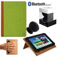 Deluxe Executive Portfolio For Verizon Wireless Ellipsis 8 HD / Ellipsis 7 HD Tablet + Black Bluetooth Suction...