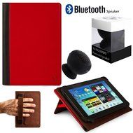 Deluxe Executive Portfolio For Verizon Wireless Ellipsis 8 HD / Ellipsis 7 HD Tablet + Black Bluetooth Suction... N8