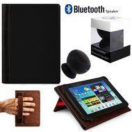 Deluxe Executive Portfolio For Verizon Wireless Ellipsis 8 HD / Ellipsis 7 HD Tablet + Black Bluetooth Suction... N21