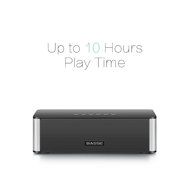 Basse Portable Dual-Driver Wireless Bluetooth Speaker with 2200mAh Battery and Built-in Mic - Black N4