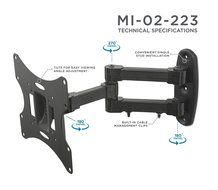 Mount-It! MI-02-223 Swivel Full Motion Articulating Tilting TV Wall Mount, Computer Monitor Mount, Corner Bracket... N5