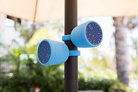BOOM Swimmer DUO - Dirt, Shock, Waterproof Bluetooth Speaker with Stereo Pairing (Blue) N9