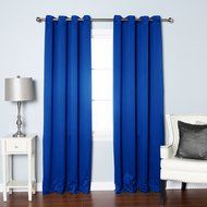 Best Home Fashion Premium Thermal Insulated Blackout Curtains - Antique Bronze Grommet Top - Royal Blue - 52"W...