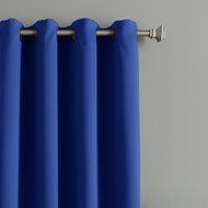 Best Home Fashion Premium Thermal Insulated Blackout Curtains - Antique Bronze Grommet Top - Royal Blue - 52"W... N2