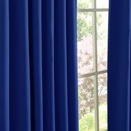 Best Home Fashion Premium Thermal Insulated Blackout Curtains - Antique Bronze Grommet Top - Royal Blue - 52"W... N3