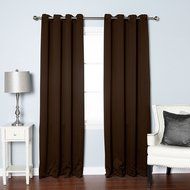 Best Home Fashion Premium Thermal Insulated Blackout Curtains - Antique Bronze Grommet Top - Royal Blue - 52"W... N8