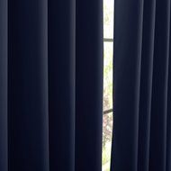 Best Home Fashion Premium Thermal Insulated Blackout Curtains - Antique Bronze Grommet Top - Royal Blue - 52"W... N19
