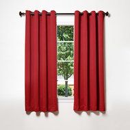 Best Home Fashion Premium Thermal Insulated Blackout Curtains - Antique Bronze Grommet Top - Royal Blue - 52"W... N38