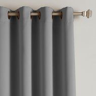Best Home Fashion Premium Thermal Insulated Blackout Curtains - Antique Bronze Grommet Top - Royal Blue - 52"W... N42