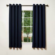 Best Home Fashion Premium Thermal Insulated Blackout Curtains - Antique Bronze Grommet Top - Royal Blue - 52"W... N44