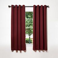 Best Home Fashion Premium Thermal Insulated Blackout Curtains - Antique Bronze Grommet Top - Royal Blue - 52"W... N49