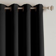 Best Home Fashion Premium Thermal Insulated Blackout Curtains - Antique Bronze Grommet Top - Royal Blue - 52"W... N54