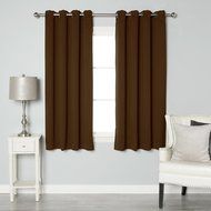 Best Home Fashion Premium Thermal Insulated Blackout Curtains - Antique Bronze Grommet Top - Royal Blue - 52"W... N55