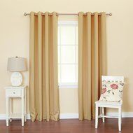 Best Home Fashion Premium Thermal Insulated Blackout Curtains - Antique Bronze Grommet Top - Royal Blue - 52"W... N67