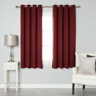 Best Home Fashion Premium Thermal Insulated Blackout Curtains - Antique Bronze Grommet Top - Royal Blue - 52"W... N68