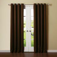 Best Home Fashion Premium Thermal Insulated Blackout Curtains - Antique Bronze Grommet Top - Royal Blue - 52"W... N81