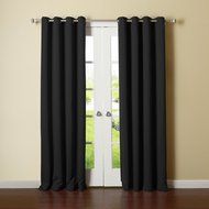 Best Home Fashion Premium Thermal Insulated Blackout Curtains - Antique Bronze Grommet Top - Royal Blue - 52"W... N86