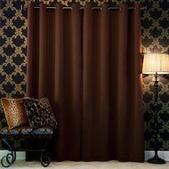 Best Home Fashion Premium Thermal Insulated Blackout Curtains - Antique Bronze Grommet Top - Royal Blue - 52"W... N89