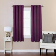 Best Home Fashion Premium Thermal Insulated Blackout Curtains - Antique Bronze Grommet Top - Royal Blue - 52"W... N98