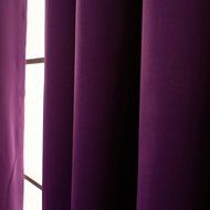 Best Home Fashion Premium Thermal Insulated Blackout Curtains - Antique Bronze Grommet Top - Royal Blue - 52"W... N100