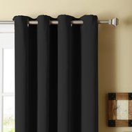 Best Home Fashion Premium Thermal Insulated Blackout Curtains - Antique Bronze Grommet Top - Royal Blue - 52"W... N107