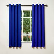 Best Home Fashion Premium Thermal Insulated Blackout Curtains - Antique Bronze Grommet Top - Royal Blue - 52"W... N111