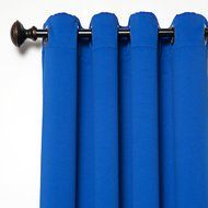 Best Home Fashion Premium Thermal Insulated Blackout Curtains - Antique Bronze Grommet Top - Royal Blue - 52"W... N112