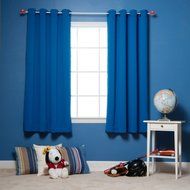 Best Home Fashion Premium Thermal Insulated Blackout Curtains - Antique Bronze Grommet Top - Royal Blue - 52"W... N114