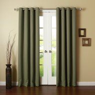 Best Home Fashion Premium Thermal Insulated Blackout Curtains - Antique Bronze Grommet Top - Royal Blue - 52"W... N115