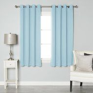Best Home Fashion Premium Thermal Insulated Blackout Curtains - Antique Bronze Grommet Top - Royal Blue - 52"W... N119