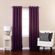 Best Home Fashion Premium Thermal Insulated Blackout Curtains - Antique Bronze Grommet Top - Royal Blue - 52"W... N134