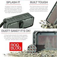 RuggedTec RoqBloq Portable Bluetooth Speaker Outdoor Rugged Water Resistant, Dust &amp; Shock Proof (Black/Red) N4