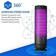 Bluetooth Speakers Invoat 10W Portable Wireless Bluetooth 5 Flash LED Color with Build in Microphone Multi-function...