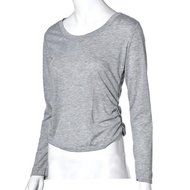 AIMTOPPY Women Casual Slim Long Sleeve Blouse T-Shirt Cotton Tops Pullover (S, Gray) N3