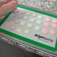 2 Day Sale - BrightSpring Silicone Baking Mat - Non-Stick Cookie Sheet Liner Fits Half-Size Pan - eBook - Easy-Clean... N4