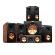 Klipsch RP-160M Home Theater System Bundle (Cherry with Black Surrounds and Subwoofer) with Yamaha RX-A850